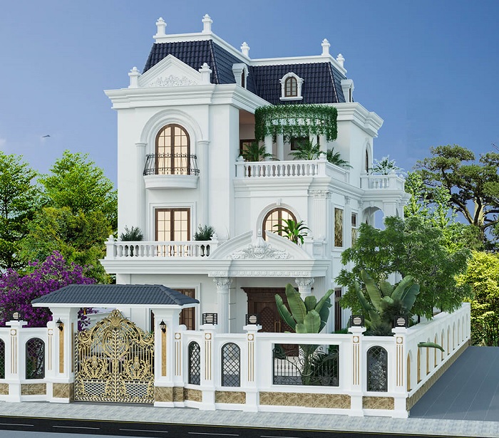Mẫu thiết kế biệt thự Biên Hòa - phong cách cổ điển
